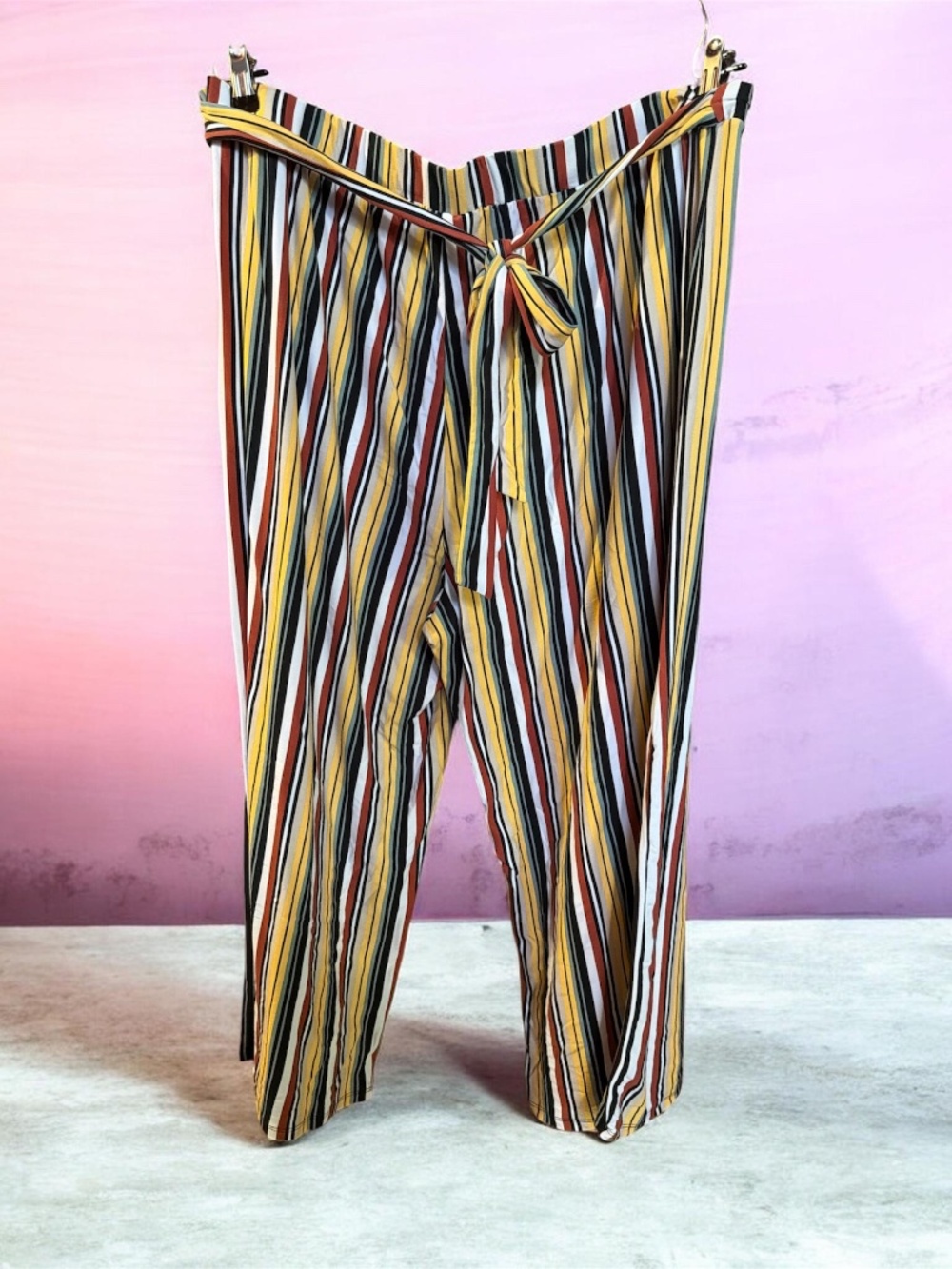 Multi-color striped pants
